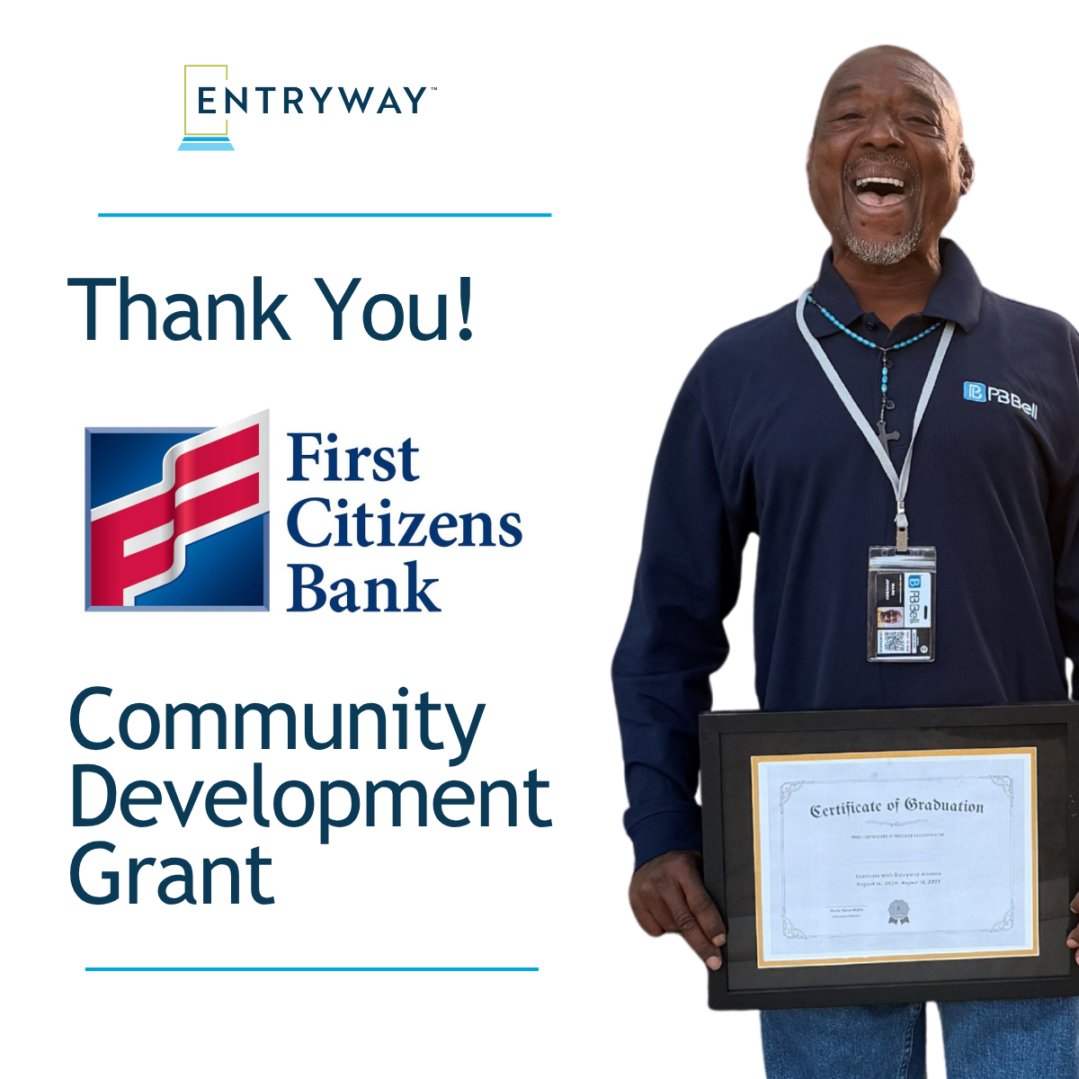 Entryway receives grant from First Citizens