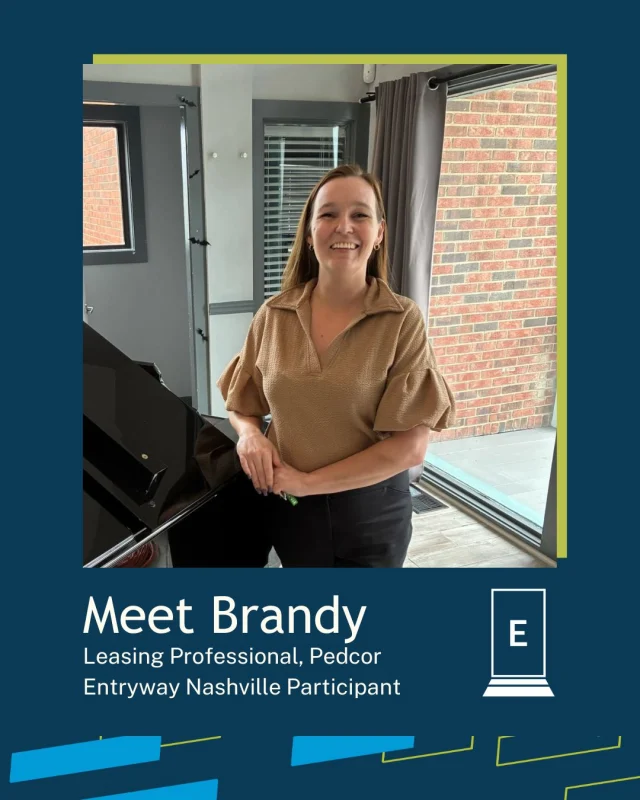 🎉 Congratulations to Brandy, who just celebrated four months on the job as a Leasing Professional at a Pedcor property in our Nashville market!

In that short time, she’s achieved something incredible—she’ll soon be recognized for having the most move-in leases in her region 👏

Her manager shared:

“Brandy came in with little experience and has hit the ground running, learning all the ropes to leasing. She is willing to accept constructive feedback, has a positive attitude, and is an overall go-getter.”

We’re so proud of Brandy for embracing this opportunity, building a new career, and creating lasting stability for herself. 💪

Her story shows what’s possible when opportunity meets determination—and when a community comes together to open doors for those ready to step forward.

💙 You can help open more doors for individuals like Brandy.
🔗 Give today to support Entryway’s work transitioning individuals from homelessness to economic self-sufficiency. [link in bio]

#Entryway #OpeningDoors #SuccessStory #Nashville #HousingAndEmployment #RealEstateCommunity #GiveBack #MissionDriven #LeasingProfessional
