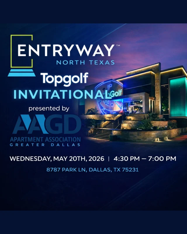 Don’t miss the @EntrywayNorthTexas Annual Topgolf Fundraiser on May 20 in Dallas! 

This fun, high-energy event, sponsored by AAGDallas, brings together multifamily leaders, partners, and supporters for an evening of connection, friendly competition, and impact.

Every sponsorship creates pathways to stability, supporting individuals and families as they access career opportunities, housing, and brighter futures.

Bays are limited. Secure your team’s spot today! 
Events link in bio

#DFWEvents #Multifamily #NetworkingForGood #Entrywayimpact
