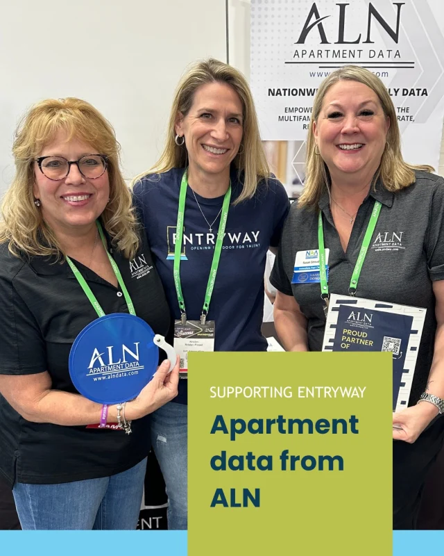 Read what a few Entryway staff members have to say about their experiences using ALN.

@ALNApartmentData provides tools and data that our nationwide Entryway teams rely on everyday. 💻 This partnership allows us to better support our participants and connect them to more opportunities within the #multifamilyindustry.

Thank you, ALN, for your support over the years! 🌟

#CommunityPartners #WorkforceDevelopment
