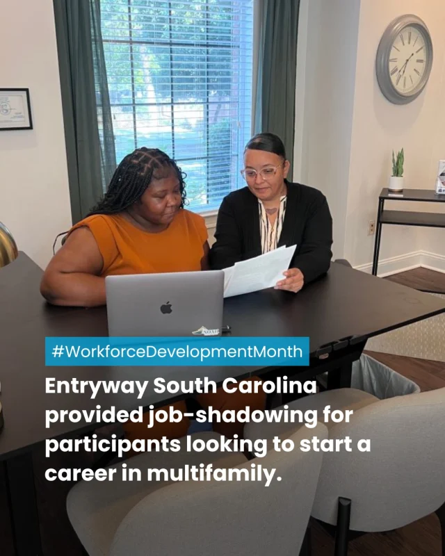 There’s no better way to explore a career than to experience it in action!

Last month, @EntrywaySC hosted Job Shadow Day for participants to get a firsthand look at working in #multifamily. 

A special thank-you to the teams at @willowbridgepc, @nhe_inc, @Morgan.Properties, and @noahpropertymanagement for being a part of the Job Shadow Day.

#WorkforceDevelopmentMonth #WorkforceDevelopment
