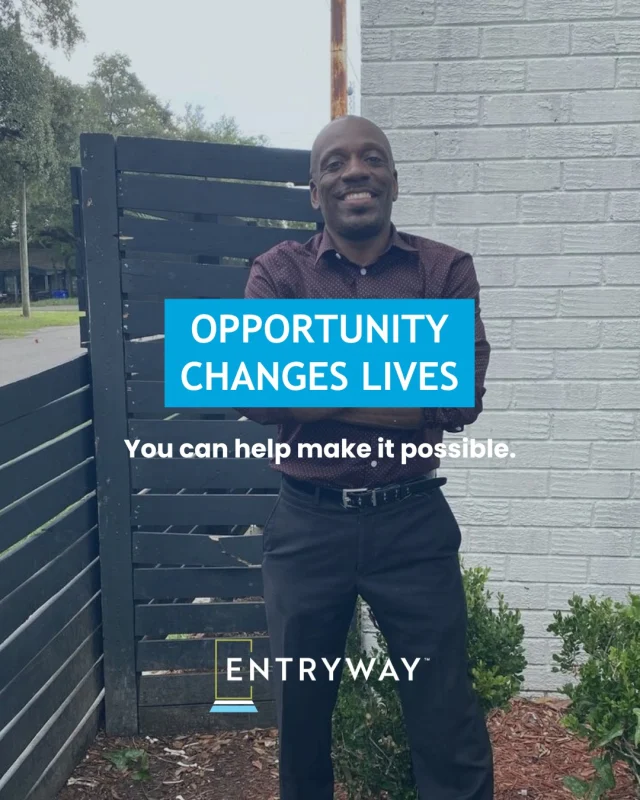For too many individuals and families, finding a stable job and a place to call home feels increasingly out of reach.

At Entryway, we believe everyone deserves the opportunity to build a better future. Through career training, employment and housing opportunities, we're helping individuals and families experiencing homelessness find a way forward.

But we can't do it alone. 💙 𝗬𝗼𝘂𝗿 𝘀𝘂𝗽𝗽𝗼𝗿𝘁 𝗵𝗲𝗹𝗽𝘀 𝗺𝗮𝗸𝗲 𝘁𝗵𝗲𝘀𝗲 𝗹𝗶𝗳𝗲-𝗰𝗵𝗮𝗻𝗴𝗶𝗻𝗴 𝗼𝗽𝗽𝗼𝗿𝘁𝘂𝗻𝗶𝘁𝗶𝗲𝘀 𝗽𝗼𝘀𝘀𝗶𝗯𝗹𝗲.

And there are several ways to make an impact:

⭐️ Make a One-Time Gift
Give any amount to support life-changing opportunities for individuals and families.

⭐️ Become an EntryWAY Maker
Join our community of #EntryWAYMakers who are making an impact with a recurring monthly gift.

⭐️ Give Stock
Make a gift of appreciated stock and potentially receive tax benefits while supporting our mission.

⭐️ Give Through a Donor-Advised Fund
Recommend a grant to Entryway using our EIN: 47-1004312.

The need is real, and the opportunity to make a difference is right now. Visit our website (link in comments) to donate.

#ThankYouDonors #DonateNowFor too many individuals and families, a stable job and a place to call home feel out of reach.
At Entryway, we're working to change that. But we can't do it alone. 💙
Your generosity helps open doors to career training, employment and housing opportunities for people experiencing homelessness.
There are many ways to make a difference:
⭐️ One-time
⭐️ Monthly 
⭐️ Via stocks 
⭐️ Via donor-advised funds
Your gift will help someone build a way forward.
Visit our website (link in bio) or send us a DM if you have questions about donating!

#ThankYouDonors #DonateNow #EntrywayImpact