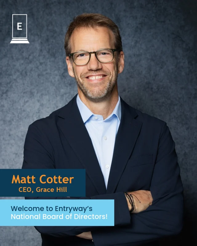 🎉 Big news: Matt Cotter, CEO of GraceHill, has joined our National Board of Directors! 

For three years, @WeAreGraceHill has helped Entryway participants gain the skills they need to pursue careers in the multifamily industry. 

Now, we're excited to welcome Matt's leadership as we continue opening doors to career opportunities and stable housing. 

Help us give Matt a warm welcome! 💙 

Read more in NEWS link in bio.

#Entryway #GraceHill #Multifamily #WorkforceDevelopment